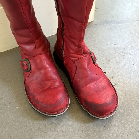 Fly red wedge boots - Picture 2 of 6